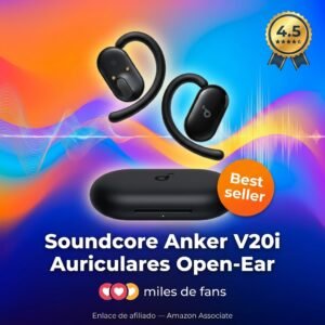 Soundcore Anker V20i – Auriculares Open-Ear con 36h