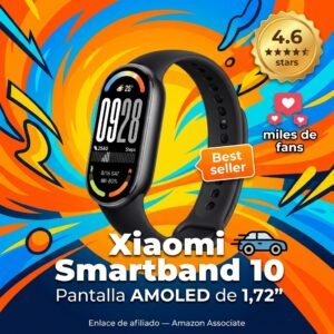 Xiaomi Smartband 10 – Pantalla AMOLED 1,72″ y 150 modos deportivos