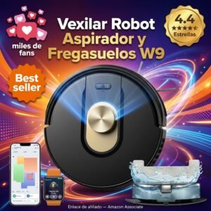 Vexilar W9 – Robot Aspirador y Fregasuelos 8000Pa