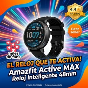 Amazfit Active MAX – Smartwatch GPS 25 días de batería