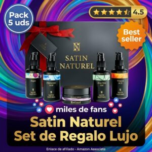 Satin Naturel Set de Lujo 5 Serums para Cuidado Facial Vegano