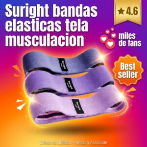 Bandas Elasticas de Tela para Gluteos y Piernas – 3 Niveles