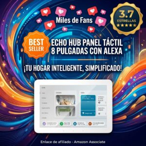 Echo Hub: panel táctil 8 pulgadas para hogar inteligente con Alexa