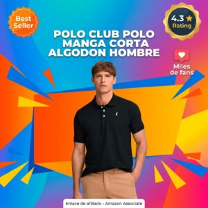 Polo manga corta Polo Club 100% algodon para hombre verano