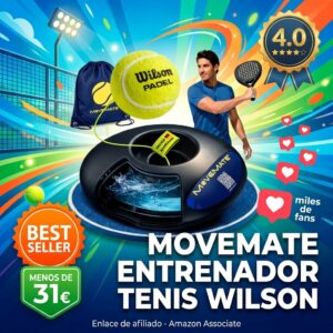 MOVEMATE entrenador pádel y tenis con pelota Wilson