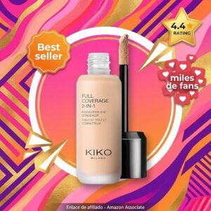 KIKO Milano Base de Maquillaje y Corrector 2 en 1 Alta Cobertura