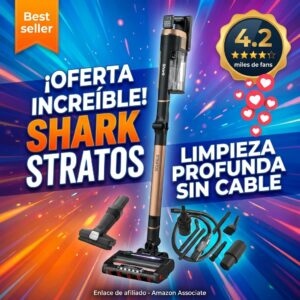 Shark Stratos Aspiradora sin Cable 60 min Anti Hair Wrap