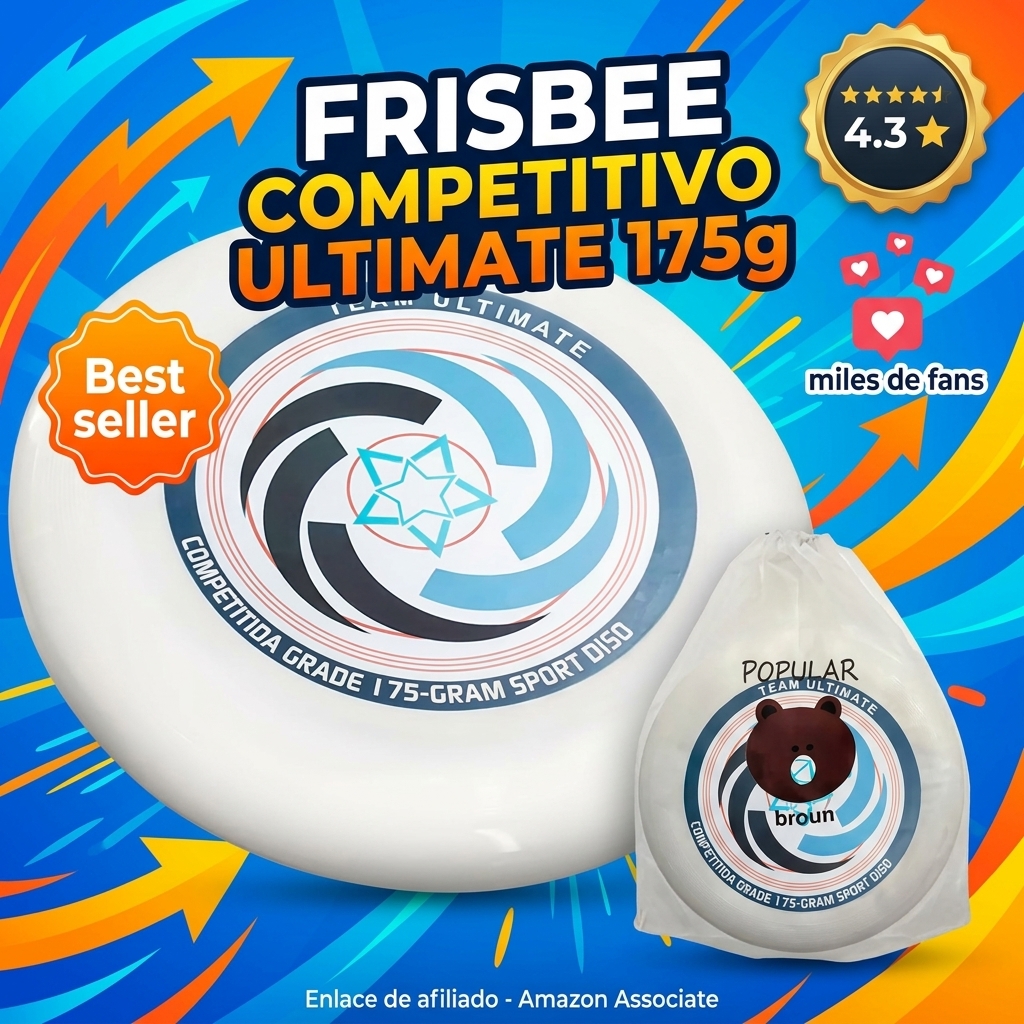 175g Frisbee competitivo de Ultimate, Frisbee Profesional Giratorio, Deportes Divertidos al Aire Libre, Adecuado para Jugadores Ocasionales y Profesionales (Bolsa de Almacenamiento)【Sección B】