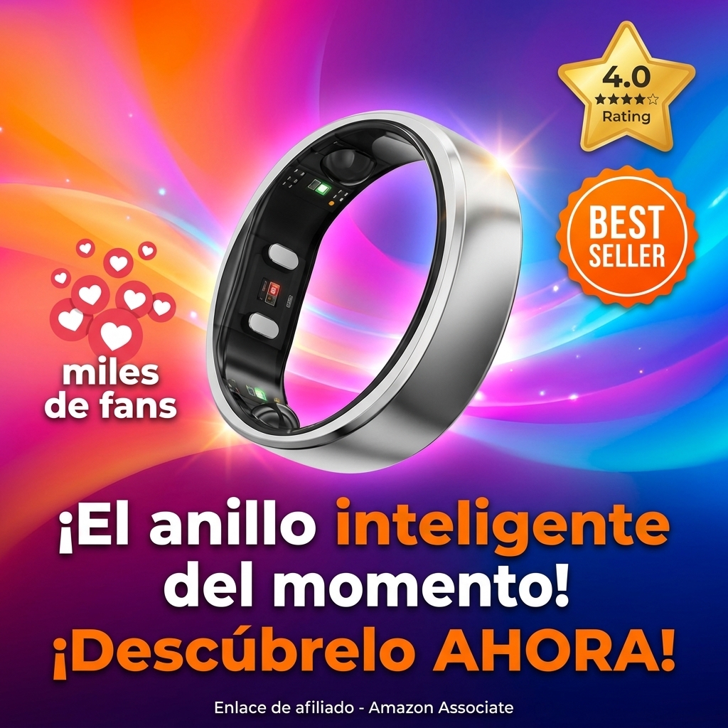 RingConn Gen 2 Smart Ring – Anillo Inteligente - Plateado - Talla 10 | Monitoriza el sueño, el estrés, la frecuencia cardíaca y la Salud Femenina - sin suscripción y hasta 12 días de autonomía