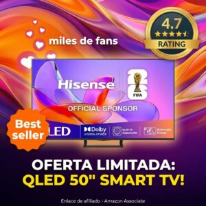 Hisense 50A7Q QLED Smart TV 50 Pulgadas con Dolby Atmos e IA