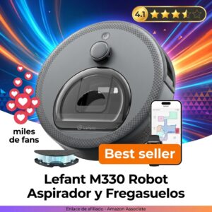 Robot aspirador fregasuelos Lefant M330 5000 Pa navegacion laser