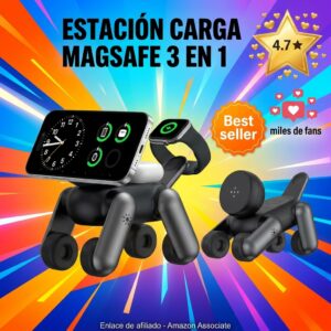 Estacion carga MagSafe 3 en 1: iPhone, Watch y AirPods