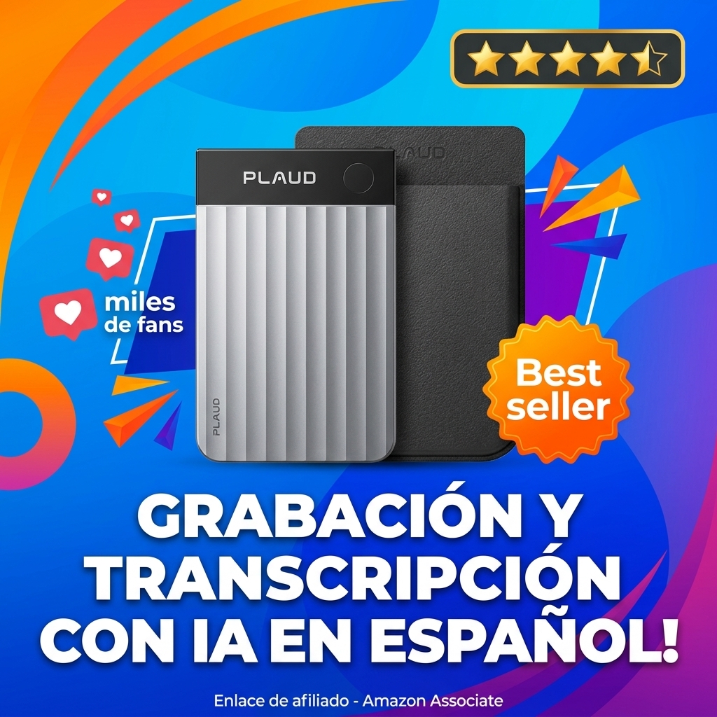 Plaud Note Pro Grabadora de Voz AI con Funda Transcripción IA Resúmenes Multidimensionales Grabación Dual Inteligente hasta 50 Horas Reuniones Llamadas Entrevistas Charlas Clases