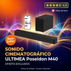 ULTIMEA Poseidon M40: Barra de Sonido 2.1CH con Dolby Atmos