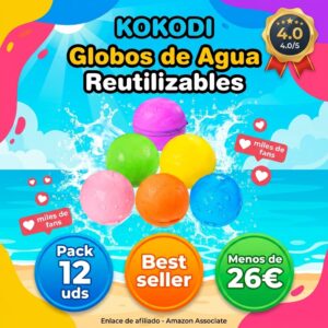 KOKODI globos de agua reutilizables con imán – pack 12