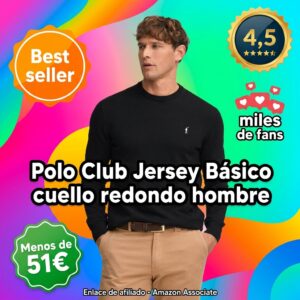 Jersey básico Polo Club de algodón para hombre