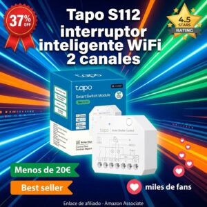 Tapo S112: interruptor inteligente Matter de 2 canales