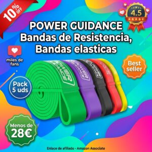 Bandas de resistencia elásticas Power Guidance para entrenamiento